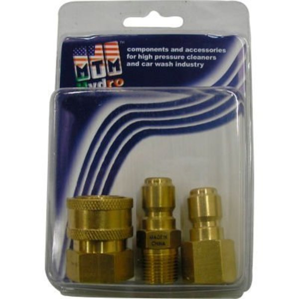 Mtm Hydro MTM Hydro 5000 psi 1/4" Brass Quick Coupler and Plug Pack 24.0547